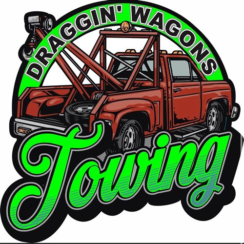 Draggin' Wagons Towing logo
